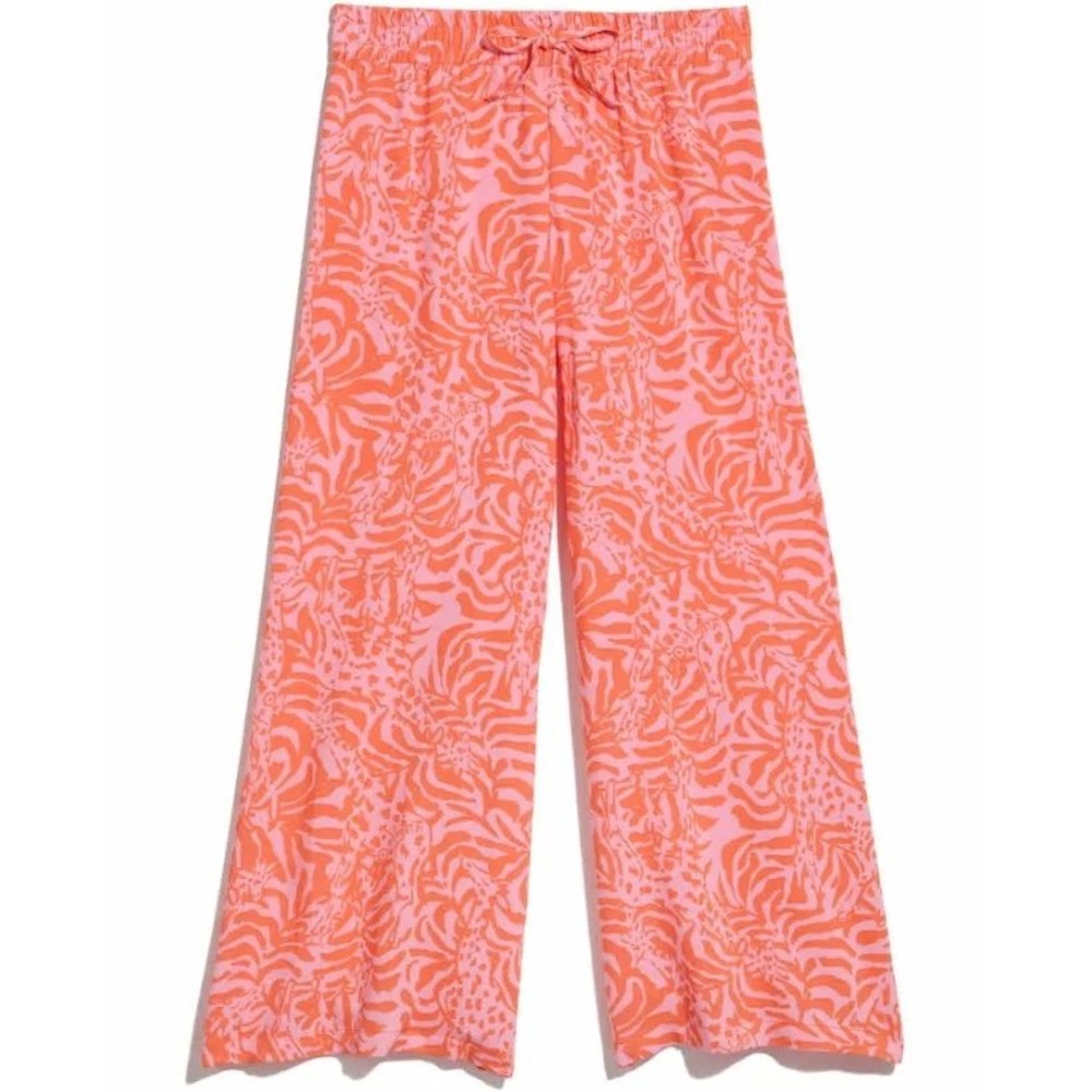 Lilly Pulitzer for Target Girls Pink Orange Zebra Wide Leg Pants XS 4/5